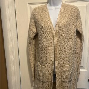 Pink Rose Women's Beige Cardigan Sweater